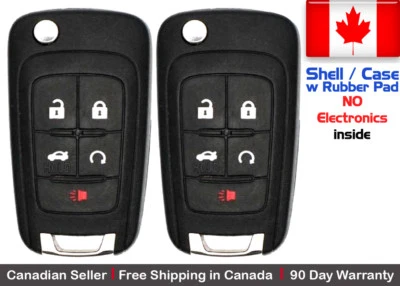 2x Nuevo Repuesto Mando a Distancia Llavero Estuche Para Chevy Buick GMC - Carcasa Solo Estuche Foto 1 de 2