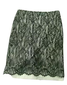 Ann Taylor schwarz Spitze Rock Größe 8 gerade Bleistift Cocktails formell Party - Bild 1 von 7