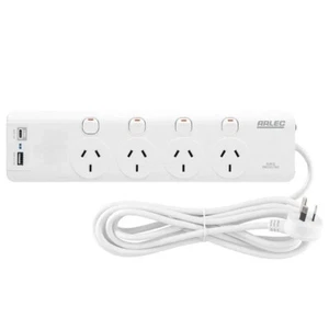 4 Outlet Individually Switched Surge Powerboard With PD30W Rapid Charge USB A &C - Picture 1 of 4
