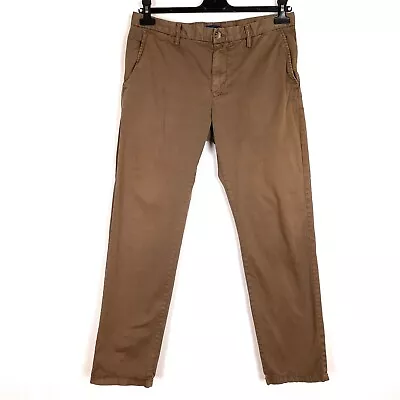 Pantalones chinos GANT para hombre talla W33 L32 ajuste regular marrón elásti... - Imagen 1 de 4