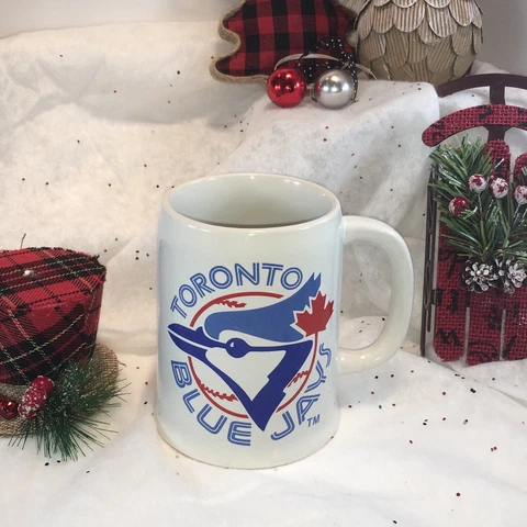 Vintage MLB Toronto Blue Jays Ceramic Coffee Mug Tea Cup Pen Makeup Brush Holder Cover