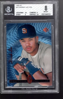 SLA262- 1994 SP #10 Derrek Lee FOIL RC - BGS NmMt (8) - Imagen 1 de 2