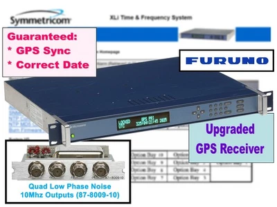 Symmetricom XLi OCXO UPGRADED GPS LPN 10MHz Oscillator NTP Time Server IRIG-B - Image 1 of 4