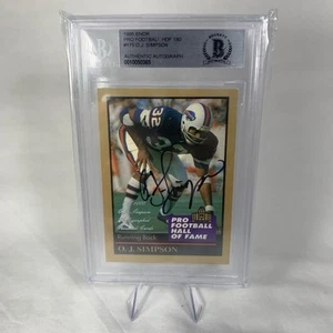 1995 Enor O.J. SIMPSON #175 BGS BAS Certified Auto Autograph OJ Signed Bills HOF - Picture 1 of 5