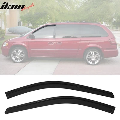 Fits 96-07 Chrysler Town & Country Caravan Acrylic Window Visors Vent Rain Guard - Image 1 of 4
