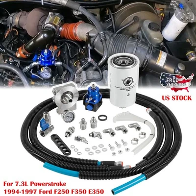 Kit de retorno regulado de tazón de filtro de combustible Powerstroke Powerstroke para 94-97 OBS Ford, 3405 Foto 1 de 4