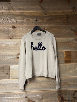 Suéter de madera para mujer color beige tostado talla M/L tejido de gran tamaño Foto 1 de 4