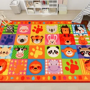 Classroom Carpet Kids Rug,39" X63'' Cute Animal Kids Rugs for Playroom,Non-Sl... - Picture 1 of 7
