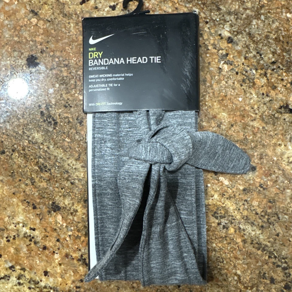 Nike Dri-Fit Head Tie Headband Gray