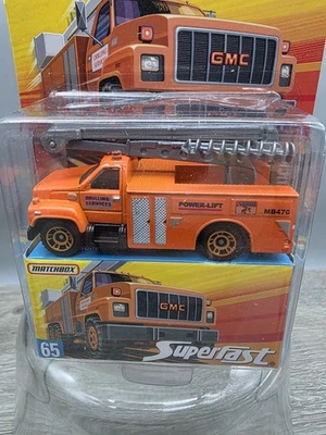 Matchbox Superfast GMC Bucket Truck #65  Sealed Orange - Image 1 of 4