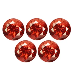 3.03 Ct [5 Pcs Lot] Gorgeous Round 5 MM 100% Natural Pinkish Red Rhodolite !!! - Picture 1 of 5
