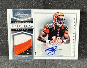 2012 Playoff Prestige 67/99 Mohamed Sanu #25 RPA Rookie Patch Auto RC - Picture 1 of 2