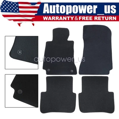 Floor Mats Carpet For 2010 2011 2012 2013 2014 Mercedes Benz C-Class W204 Velour - Image 1 of 4