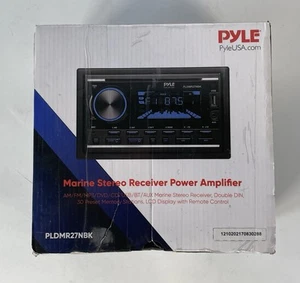Pyle Double Din 300W Marine Stereo Bluetooth System with DVD/CD/MP3/USB/Aux - Picture 1 of 3