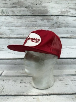 VTG Johanna Farms Big Patch Advertising K-Products Mesh Snapback Trucker Hat Cap - Image 1 of 4