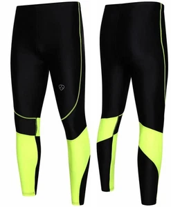 AM Men’s Compression Leggings Base Layer Running Tights Gym Pants - Picture 1 of 5