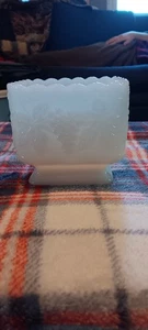 Westmoreland Milk Glass Pedestal Square Candy Dish - Picture 1 of 8