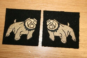 PARCHE BULLDOG FORMACIÓN DIVISIONAL FORMACIÓN DE COMANDO ORIENTAL BRITÁNICO SEGUNDA GUERRA MUNDIAL - Imagen 1 de 1