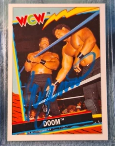 Ron Simmons 1992 WCW Topps U.K. Signed Card #11 Autograph Farooq Doom - Picture 1 of 2