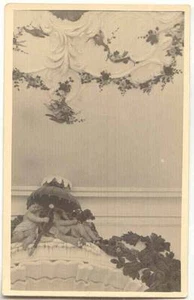 LATVIA RUNDALE PALACE INTERIOR CEILING CUPIDS & ROSES RPPC REAL PHOTO 1930s RARE - Picture 1 of 1