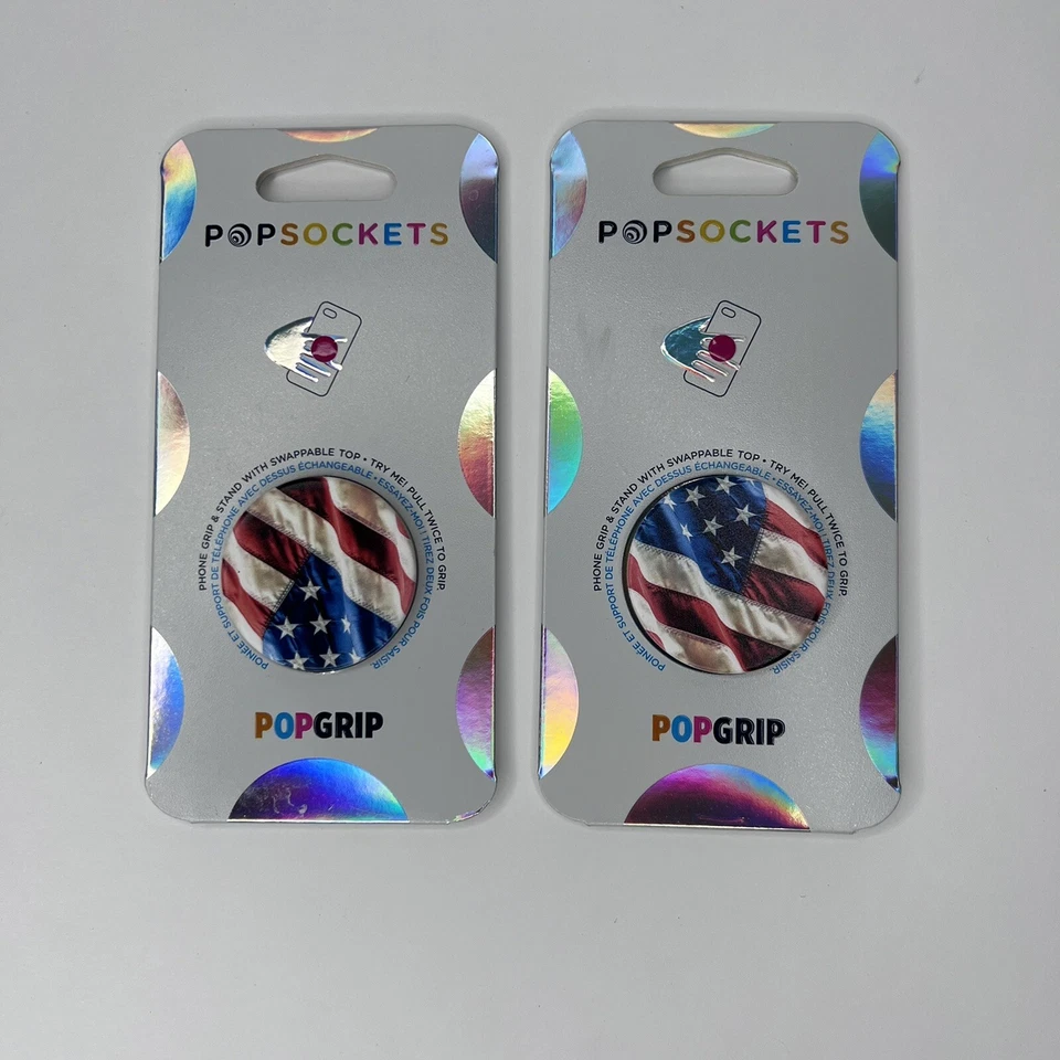 PopSockets Phone Grip American Flag Popgrip With Swappable Top