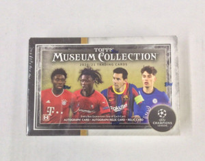 2020-21  TOPPS MUSEUM COLLECTION CHAMPIONS LEAGUE  SOCCER  SEALED HOBBY BOX