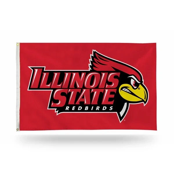 Bandera con logotipo del equipo de fondo rojo de Illinois State Redbirds 3x5 pies Foto 1 de 1