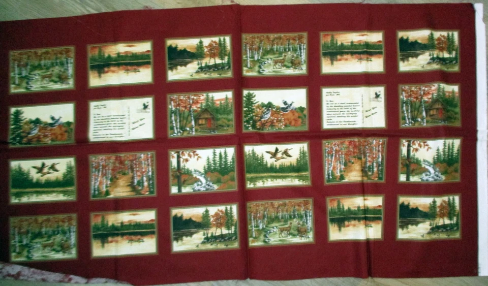 1 Colorful "Wish You Were Here with Red Border" Quilting/Wallhanging Panel - Image 1 of 1