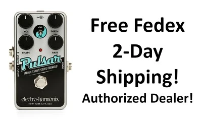 New Electro-Harmonix EHX Nano Pulsar Stereo Tremolo Guitar Effects Pedal - Image 1 of 4