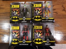 Spin Master DC Batman 1st Edition Wave 2 4” Robin, Killer Moth, Joker, Batwoman