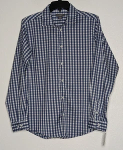 Van Heusen Boy's Flex Never Tuck Plaid Shirt Size XL Blue White Long Sleeve $45 - Picture 1 of 8
