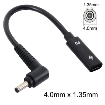 65W USB Type C Female Input to DC 4.0 x 1.35mm Power PD Charge Cable for Laptop - Image 1 of 4