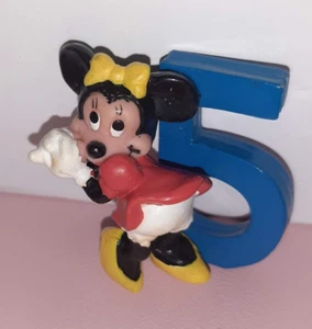 Vintage Minnie Mouse Geburtstag Tortenaufleger Figur Nummer 5 Disney PVC - Bild 1 von 2
