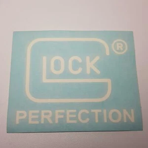 Calcomanía Glock Perfection peeling y n stick vinilo blanco pegatina accesorio táctico - Imagen 1 de 4