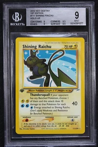 Pokemon 2002 Shining Raichu 1. Edition Neo Destiny 111/105 BGS 9 Mint Rare - Bild 1 von 2