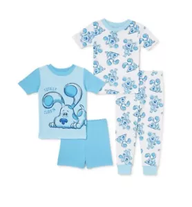 Nickelodeon Blues Clues Short Sleeve 4 Piece Cotton Pajama Set 2T New * - Picture 1 of 5