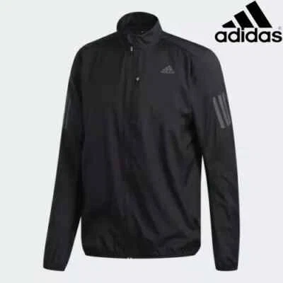 Adidas DQ2537 Men's Own The Run Jacket Windbreaker Black Size Small - Image 1 of 4