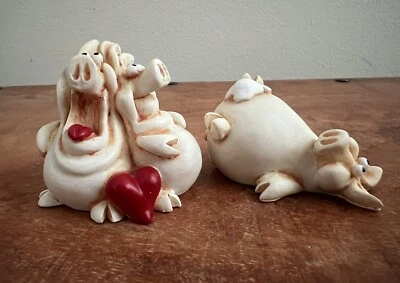 Vintage Pablo Chiari Ugly Pig tall Statue Figurines Resin Lightweight - image 1 of 4