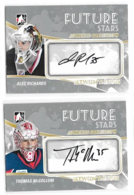 Lot of 2 2010-11 Between The Pipes Autographs ATMC Thomas McCollum Alec Richards - Image 1 of 2