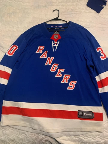New York Rangers Henrik Lundqvist #30 Hockey Jersey Size XL Cover