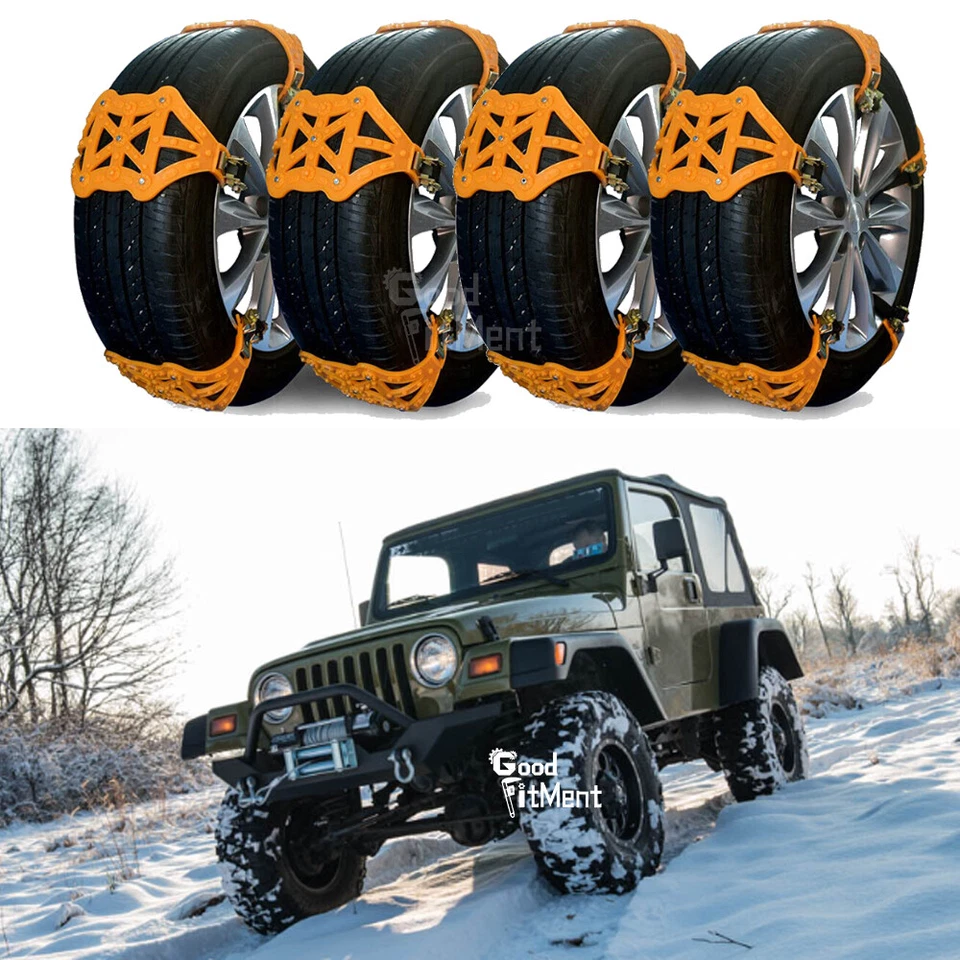 Para Jeep Wrangler 07-18 JK 10 piezas Cadenas de neumáticos antideslizantes para nieve de automóvil Emergencia Invierno Foto 1 de 4