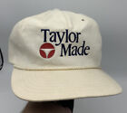 Vintage Taylor Made Golf Hat USA MADE Leather Strap Back Cap Rope Brim