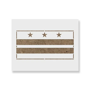 Washington DC Flag Stencil - Durable & Reusable Mylar Stencils - Picture 1 of 5