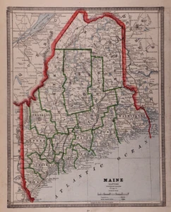 1884 Map ~ MAINE - PORTLAND, CAMDEN, ROCKPORT, FORT KENT ~ Free S&H - (11x13)-#2 - Picture 1 of 3