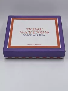 NEW Twos Company Wise Sayings Call Your Mother -She Worries Porcelain Tray Dish - Picture 1 of 2