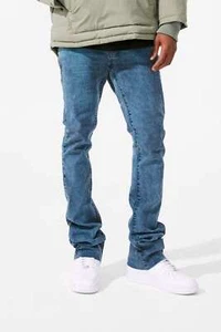 Men JORDAN CRAIG Colored Flare Stacked Denim Jeans - Picture 1 of 9