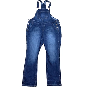Lei Overalls Denim Youth XL Blue Bib High Rise Medium Wash Retro Farm Workwear - Picture 1 of 10