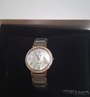 SEIKO SOLAR MOP DIAL LADIES WATCH  SUP467 CRYSTALS - NEW IN BOX
