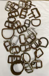 Antique Bits Harness Buckle Brass Horse Tack Vintage Mixed Lot of 30 Western - Picture 1 of 7