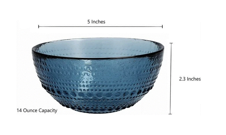 Чаша для хлопьев Fortessa Jupiter, набор из 6 13,5 унций прозрачная, дымчато-серый цвет - Изображение 1 из 2